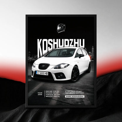 Изненада за млад шофьор или автомобилен ентусиаст - автоплакат на Seat 
